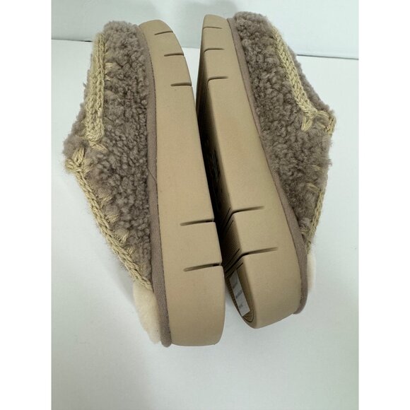 NEW Mou Bounce Curly Clog Slippers Gray Mule Shearling Size EU 40 US 9 9.5 - Picture 5 of 6